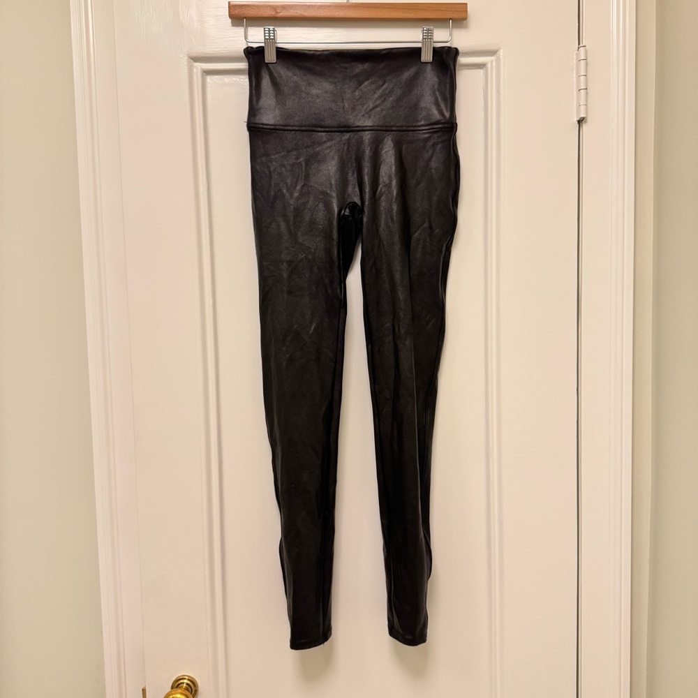 Spanx Black Faux Leather Leggings